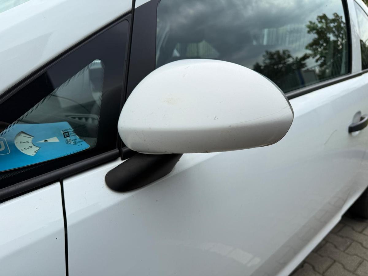 Opel Corsa D original Außenspiegel links elektrisch Z474 Casablancaweiss BJ10